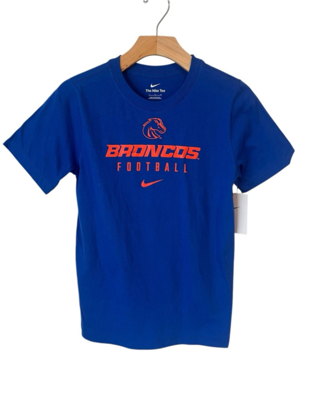 Nike Boise State Broncos T Shirt Youth Size Medium Blue Short Sleeve Dri-Fit NWT